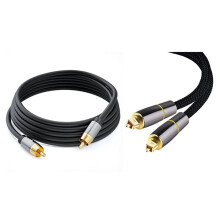 1 Pcs HIFI 5.1 Digital SPDIF Fiber Toslink Optical Audio Cable 1M & 1 Pcs HIFI Digital Audio Coaxial Cable