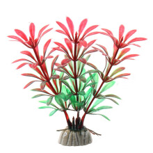 Conjunto de 10 peças de decoração artificial verde para pequenos aquários, ideal para embelezar e decorar o paisagismo do aquário.