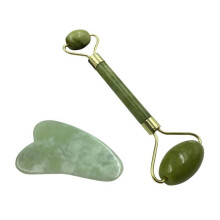 Zonghan Jade Roller Gua Sha Schabemassage-Set aus natürlichem Jade fördert die Durchblutung und eignet sich ideal für Gesichtsmassagen.
