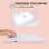 Teclado Bluetooth portátil com touchpad, mini teclado ultrafino e recarregável compatível com iPad Pro/iOS/Android (rosa) 5