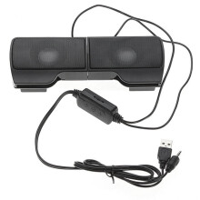 Miniaturowe przenośne głośniki stereo USB, kontroler Soundbar do laptopa, telefonu MP3, odtwarzacza muzyki PC z klipsem