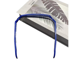 Fascia per capelli invisibile quadrata per capelli ricci, blu