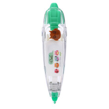 Fita Corretiva Autoadesiva para Renda com Estampa de Coruja Verde, 1ml, Ideal para Escola e Escritório, Material Escolar Divertido