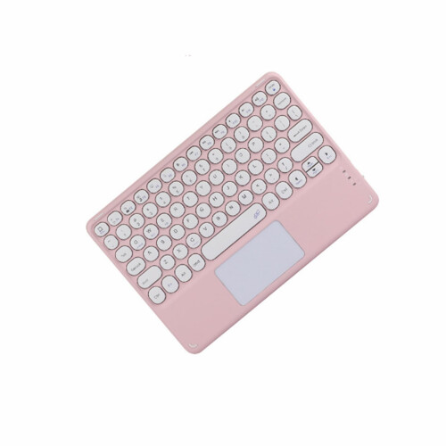 Teclado Bluetooth portátil com touchpad, mini teclado ultrafino e recarregável compatível com iPad Pro/iOS/Android (rosa) 1