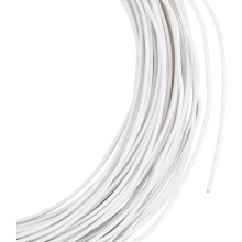 Rund järntråd med plastbeläggning för hatttillbehör Vit 2 mm 12 Gauge