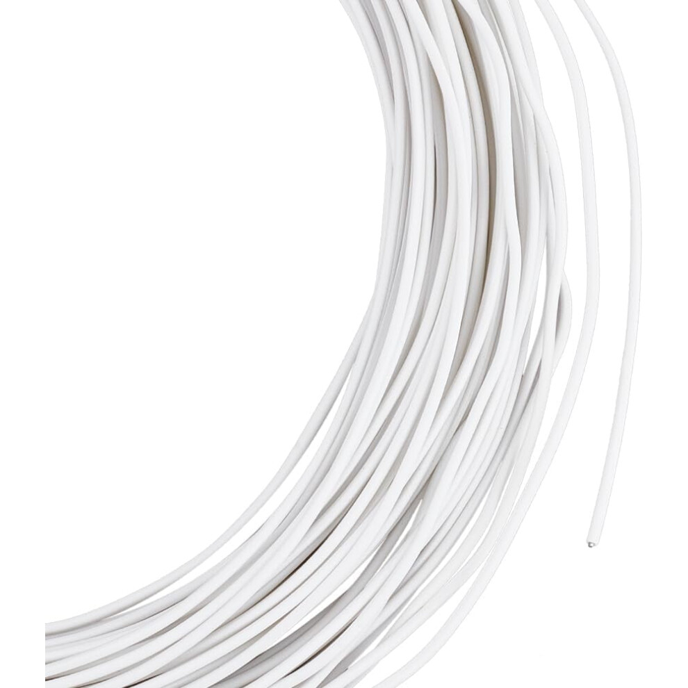 Round Iron Wire With Plastic Coated For Hat Accessories White 2Mm 12 Gauge 9433291451199