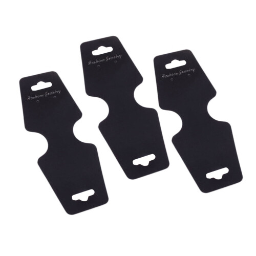 100 etichette per collane, orecchini e bracciali (nere)