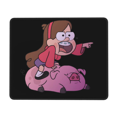 Gravity Falls gummimusemåtte med låsekant, skrivebordsmåtte, skrivemåtte, multikode-spilmåtte, musemåtter til computere, bærbar computer,