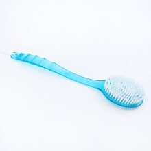 Slipborstel met lange steel voor onder de douche, dubbelzijdige borstel, lichaamsscrub voor in bad of als droge borstel.