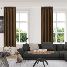 Cortinas FloHua em Liquidação de Natal, Isolamento Térmico e Economia de Energia para Quarto e Cozinha, Estilo Escandinavo, em Seda Preta