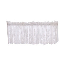Cortina curta de renda, meia cortina, cortina para janela, transmissão de luz, para casa, cozinha, varanda, 137x61cm, branca