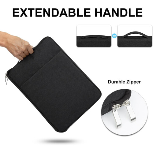 Capa protetora para laptop de 13 polegadas com alça, compatível com MacBook Air/Pro de 13,3 polegadas. 2