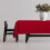 Toalha de mesa vermelha Sm: )e, resistente a manchas e rugas, 60x84 polegadas (152x213 cm), compatível com mesas retangulares de 1,20 m, tecido de 8