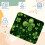 Mouse Pad Green Leaves 8,3'' x 9,8'' με αντιολισθητική βάση από καουτσούκ, συμβατό με φορητούς 3