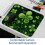 Mouse Pad Green Leaves 8,3'' x 9,8'' με αντιολισθητική βάση από καουτσούκ, συμβατό με φορητούς 6
