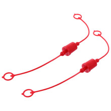 Bouchons et capuchons de protection anti-poussière pour raccords rapides, 2 jeux, PVC rouge.