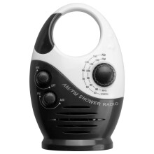 AM/FM Mini Bruseradio Badeværelse Vandtæt Radio Hængende Musikradio Indbygget Højttaler