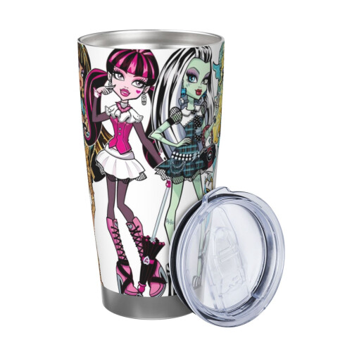 Ποτήρι Monster High20oz, Κούπα ταξιδιού καφέ από ανοξείδωτο ατσάλι με μόνωση κενού, Κούπα 1