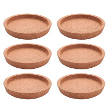 Conjunto de 6 porta-copos de cortiça, 10 cm de diâmetro, absorventes e redondos, ideais para a maioria dos tipos de canecas, para uso no