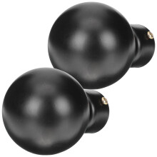 Conjunto de 2 ponteiras de ferro para varão de cortina.