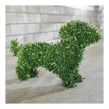 Socha psa, dekoratívna socha cikajúceho psa, topiary, kŕdeľ sošiek psov, vonkajšia dekorácia