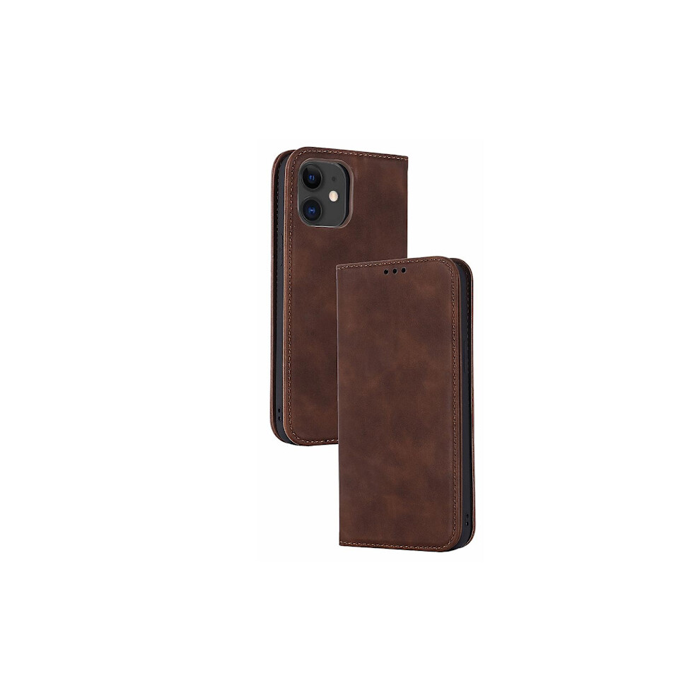 Compatible With Iphone 12 - Protective Wallet Case (Floveme) Dark Brown 9004841146539