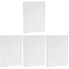 4 Bags Portable Currency Collection Book Banknote Loose Leaf Banknotes Protectors for Pvc