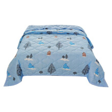 LKWLPD Cooling Blanket King Size Summer Soft Blanket Skin Friendly Plain Print Washed Cotton Blended Breathable Blankets for Household Travel Camping
