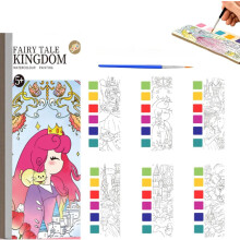 Mini blocco di acquerelli, set di acquerelli tascabili, libri da colorare con l'acqua per bambini, libro da colorare ad acquerello per bambini dai 4
