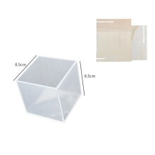 Zriyin transparante kubusvormige siliconen ornamenten voor doe-het-zelf huisdecoratie, cadeau, transparant, 8 cm