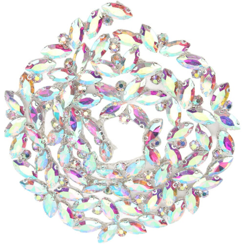 Πολύχρωμη αλυσίδα από γυαλί Rhinestone, υψηλής σκληρότητας μονής σειράς για