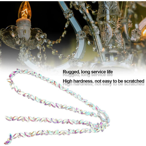Πολύχρωμη αλυσίδα από γυαλί Rhinestone, υψηλής σκληρότητας μονής σειράς για 1