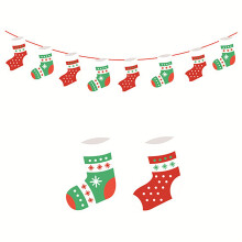 Guirnalda de papel navideña Lmueinov, decoraciones navideñas, flores de papel colgantes para fiestas, liquidación de temporada baja.