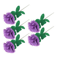 Kit de artesanato DIY com buquê de cravos artificiais Tarmeek para o Dia dos Namorados, 5 peças, ideal para presentear mulheres, mães, avós e