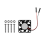 8 bpíosa lucht leanúna fuaraithe LAP gan scuab, radaitheoir fuaraithe teasa 3.3V5V do Raspberry Pi4Pi3B+, Pi3, Pi2, Pi1B+ 4