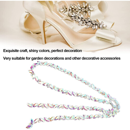 Πολύχρωμη αλυσίδα από γυαλί Rhinestone, υψηλής σκληρότητας μονής σειράς για 2