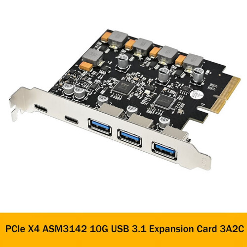 Κάρτα επέκτασης PCIE X4ASM3142 3A2C10G USB3.1Control Κάρτα μετατροπής υψηλής ταχύτητας για