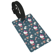 Vianočná menovka na batožinu Hello Kitty s identifikačným štítkom a odnímateľným náramkom, kompatibilná s kufrom, taškou do posilňovne