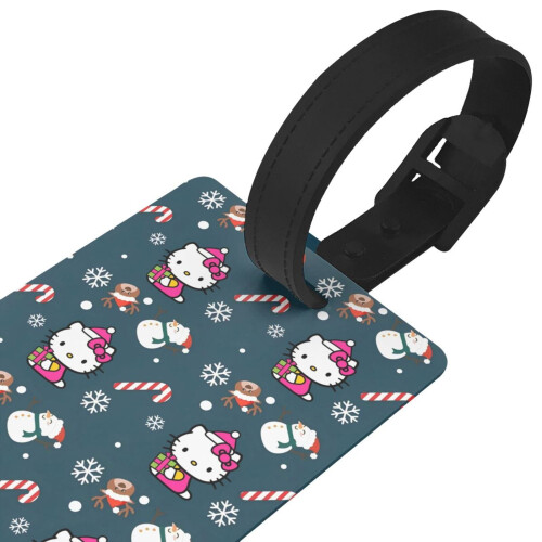 Χριστουγεννιάτικη ετικέτα αποσκευών Hello Kitty με ετικέτα αναγνώρισης και 2