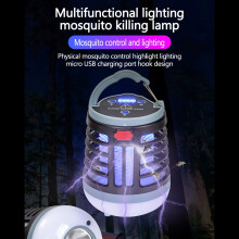 Lámpara antimosquitos Blaxill con mini linterna LED, recargable por USB, para colgar en interiores y exteriores, ideal para acampar, el hogar y el