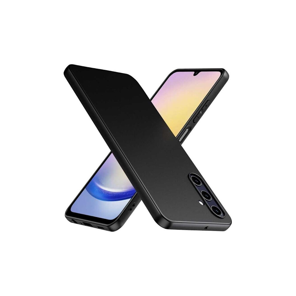 Compatible With Samsung A25 5G Rubberized Matte Silicone Case Camera Protection Liquid - Black 9340258069048