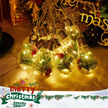 Boules de Noël transparentes LED Lmueinov 4M10, 50 lumières, compatibles avec les décorations de sapin Inkberry Pines Needle Filling.
