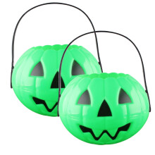 Déstockage événementiel Poaug : Décorations de citrouille pliables pour Halloween, accessoires pour sacs à bonbons en PP (grand/moyen/petit),