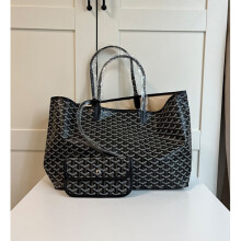 Bolso Dogtooth de gran capacidad, bolso tote, bolso para mamá, cartera, regalo para mujer, negro-Xin negro talla S