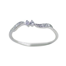 Damen-Fingerring mit Strasssteinen und Blattmotiv – Schmuckgeschenk für Heiratsanträge