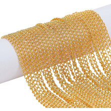 4,8 meter lange messing kabelketting met 2 mm gouden schakels voor het maken van sieraden, doe-het-zelf kettingen en armbanden, compatibel met