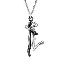 Warkul Liefdevolle Knuffel Ketting, Koppelketting voor Hem en Haar, Valentijnsdagketting, Modieuze ketting, Belofteketting, Bruiloftssieraad,