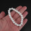Conjunto de 2 Pulseiras Elásticas com Pérolas Sintéticas Brancas para Mulheres 8