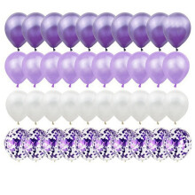 ckepdyeh120PCS12Inch Ballons en latex à confettis mélangés pour décorations d'anniversaire, de baby shower et de mariage, D