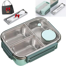 Boîte à bento chauffante 887 ml avec pots à sauce, boîte à lunch portable étanche pour adultes, ustensiles inclus, G31PCS